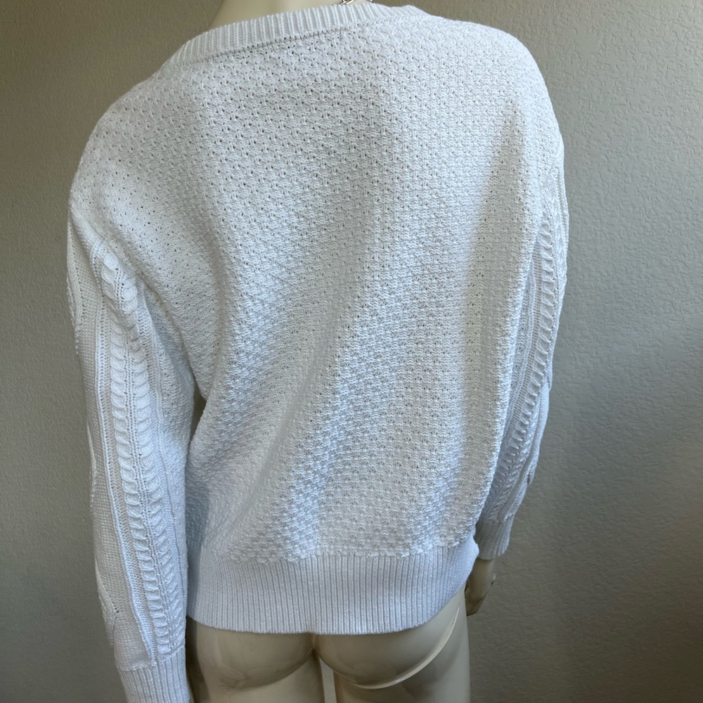 Tommy Hilfiger White Crew Neck Sweater Nautical Design - Picture 3 of 4